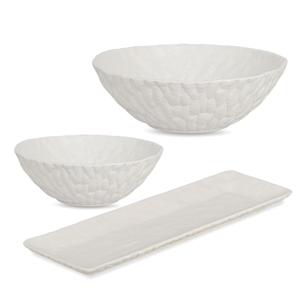 Japandi White Bowl Collection Bowls & Servers Serveware Catalog