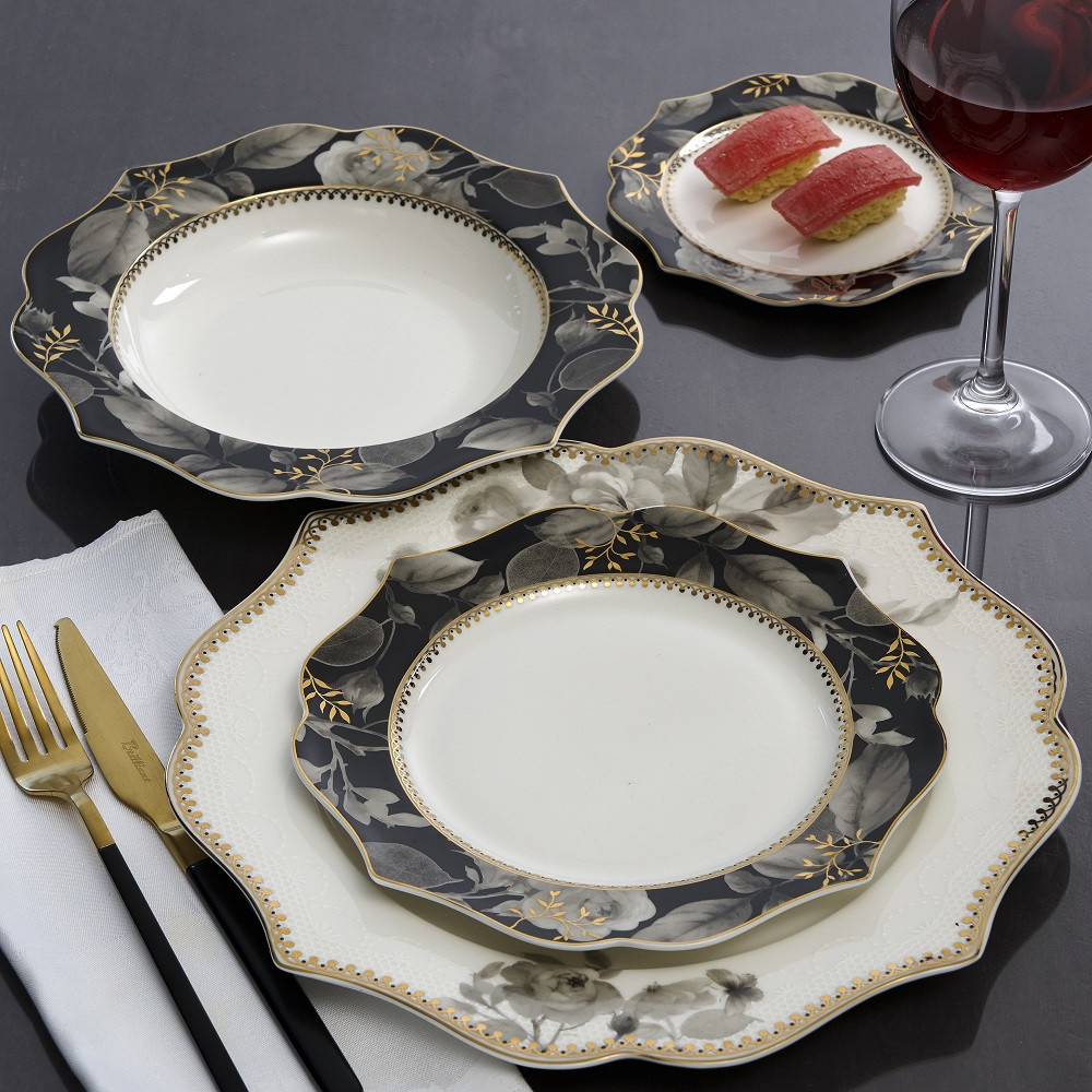 Black Rose Dinnerware Collection Formal Dinnerware Catalog