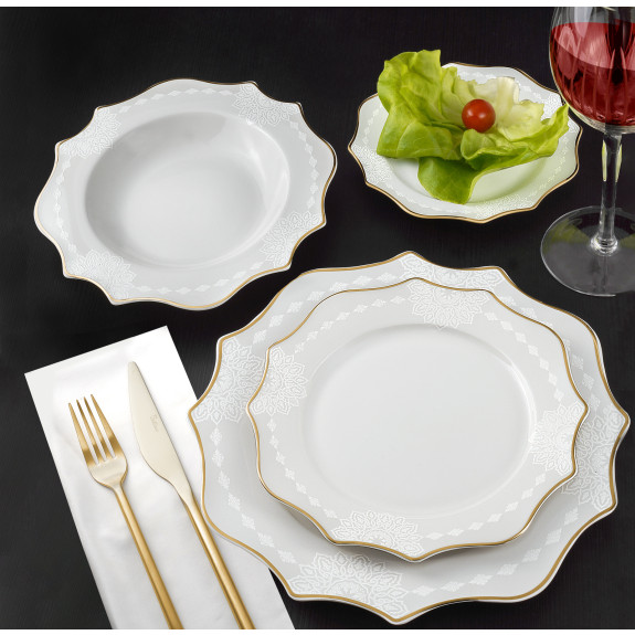Baroque Dinnerware Collection Formal Dinnerware Catalog Inter Continental Mercantile ICM Canada