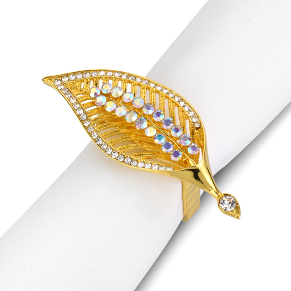 Sparkle Gold Napkin Ring Set of 4 Inter Continental Mercantile