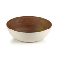 Bamboo Walnut Basic White Large Bowl, 30 cm