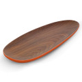 Bamboo Walnut Brick Oval Plate 31 cm