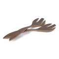 Bamboo Walnut Copper Salad Server Set