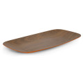 Bamboo Walnut Brick Rectangular Tray 35.5 cm