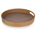 Bamboo Walnut Copper Round Tray 38cm