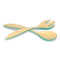 Bamboo Maple Winter Green Salad Servers