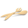 Bamboo Maple Sand Salad Servers, Set of 2