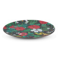 Bamboo Walnut Floral Plate 20 cm
