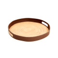 Bamboo Bark Round Tray 38 cm