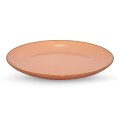 PET Ceramic Style Rose Colored Dinner Plate 27 cm 