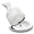 Swirling Crystal Carafe on Stainless Steel Trimmed Base 1.2 L 
