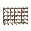 30 Bottle Dark Oak Wine Rack - Assembled