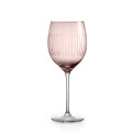 Rainbow Glo Rose Colored Wine Glasses 470ml, Set of 4