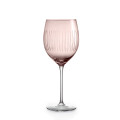 Rainbow Glo Rose Colored Wine Glasses 470 ml, Set of 4