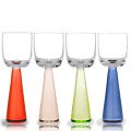Pyramid Multi Color Shot Glass 40 ml, Set of 4