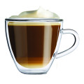 Double Wall Heart Cappuccino Mug 250 ml, Set of 2