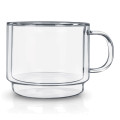 Double Wall Empilable Stackable Mug 450ml set of 2