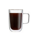 Double Wall Glass Mug 375ml, Set of 2