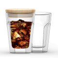Double Wall Tumbler with Bamboo Lid 350 ml Set of 2