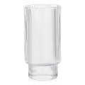 Ribbed Clear Highball Glass 420 ml, Set of 4