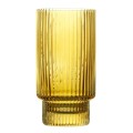 Ribbed Amber Highball Glass 420 ml, Set of 4