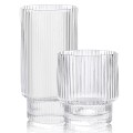 Ribbed Clear Stemless Glassware Collection