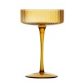 Ribbed Amber Cocktail Coupe 290 ml, Set of 4