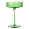 Ribbed Green Cocktail Coupe 290ml, Set of 4