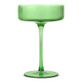 Ribbed Green Cocktail Coupe 290 ml, Set of 4