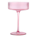 Ribbed Pink Cocktail Coupe 290ml, Set of 4