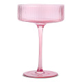 Ribbed Pink Cocktail Coupe 290 ml, Set of 4