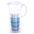 Acrylic Tea/Water Jug 1.6L and 4 Stacking Tumblers