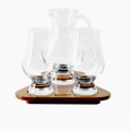 Glencairn Scotch and Whiskey 4 Piece Tasting set with Jug, 2 Glasses 200ml and Tray