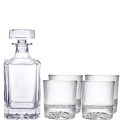 Classic 5 Piece Whiskey Set Decanter and 4 Whiskey Glasses
