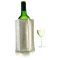 Vacu Vin Active No-Ice Wine Cooler Jacket, Metallic Platinum Swirled Design