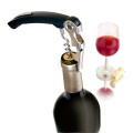 Vacu Vin Smooth Pulling Double Hinged Black and Stainless Steel Waiter's Corkscrew Bottle Opener
