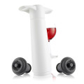 Vacu Vin Vacuum Wine Saver Pump with 2 Stoppers, White