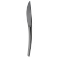 Degrenne Paris XY Black Mirror Finish Dessert Knife Solid Handle 20.6cm