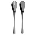 Degrenne Paris XY Black Mirror Finish Salad Serving Set 30cm