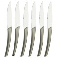 Degrenne Paris Quartz Steak Knife Set of 6, Brown