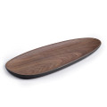 Bamboo Walnut Coffee Oval Plate 31 cm