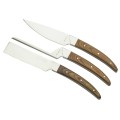 Caseus Japanese Steel Cheese Knife Set with Light Stamina Wood Handle