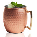 Moscow Mule Copper and Stainless Steel Hammered Belly-Shaped Mug 20oz