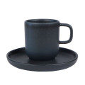 Mesa Ceramics Uno Granite Stoneware Espresso Cup and Saucer 75 ml