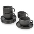 Mesa Ceramics Uno Granite Stoneware Tea Cup and Saucer 225ml