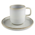 Mesa Ceramics Uno Alabaster Stoneware Espresso Cup and Saucer 75ml