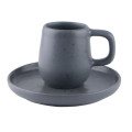 Mesa Ceramics Uno Terra Stoneware Espresso Cup and Saucer 75 ml