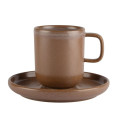 Mesa Ceramics Uno Leather Stoneware Espresso Cup and Saucer 75ml