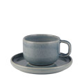 Mesa Ceramics Uno Speckle Blue Stoneware Tea Cup and Saucer 225ml