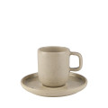 Mesa Ceramics Uno Speckle Nature Stoneware Espresso Cup and Saucer 70ml